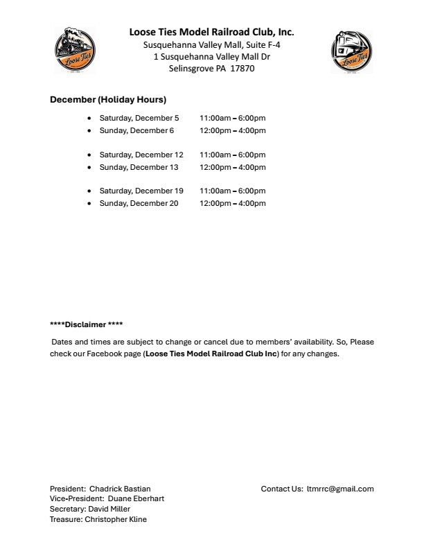 2026 Mall Schedule - page 2